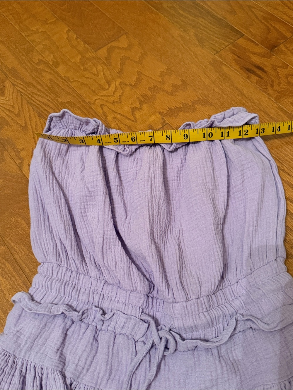 GAME DAY Lavender Ruffled Strapless Romper - Picture 7 of 10